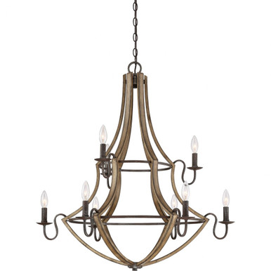 Shire 9 Light Large 2 Tier Chandelier by Quoizel - SHR5009RK