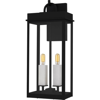Carmen 2 Light Outdoor Wall Lantern 22 Inch Tall X 9.5 Inch Wide by Quoizel - CAM8409MBK