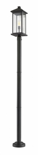Portland 1 Light Outdoor Post Mount Lantern 9.5 x 97 Inches by Z-Lite - 531PHBXLR-567P-BK