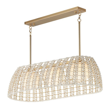 Macrame 3 Light Oversized Linear Pendant by Maxim - 22483SWGLD