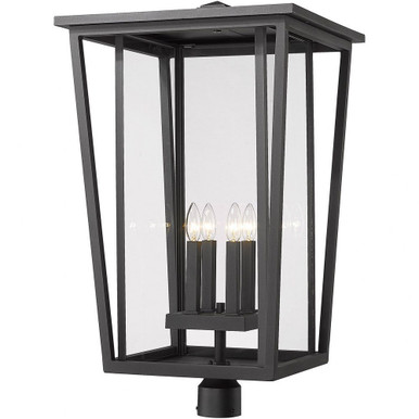 Seoul 4 Light Outdoor Post Mounted Fixture 30.75 x 18 In by Z-Lite - 571PHXXLR-BK