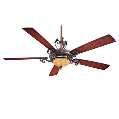 Napoli II 5 Blade Ceiling Fan with Light Kit 68 Inches Wide by Minka Aire - F715DL-STW