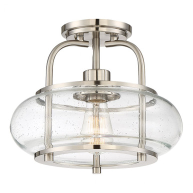 Trilogy 1 Light 12 Inch Wide Semi Flush Mount by Quoizel - TRG1712