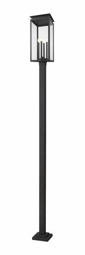 Nova 4 Light Outdoor Post Mount 120.75 Inch Tall X 10.5 Inch Wide By Z-Lite - 5018PHBS-536P-BK