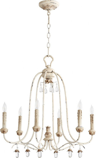 Venice 6 Light Medium Chandelier by Quorum - 6144-6-70