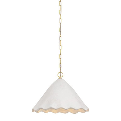 Lulu 1 Light Pendant 14.5 Inch Tall and 19.25 Inch Wide by Mitzi - H1026701-AGB/WP