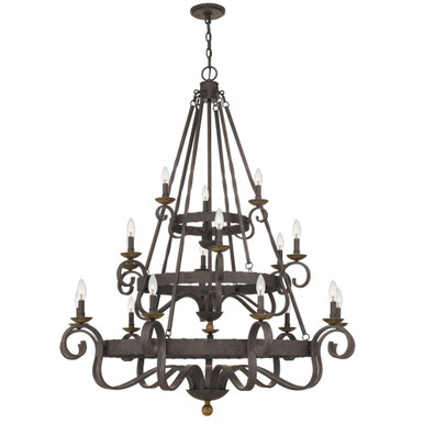 Noble 18 Light Oversized Chandelier by Quoizel - NBE5018RK