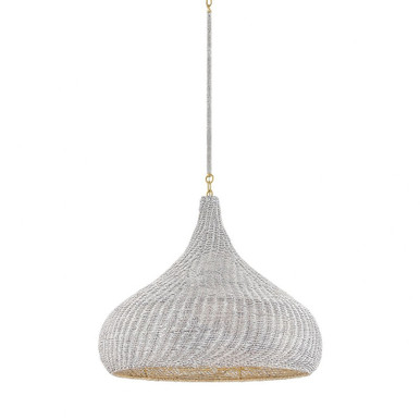 Hampstead 1 Light Pendant 24.25 Inch Tall and 28 Inch Wide by Hudson Valley - 4828-AGB