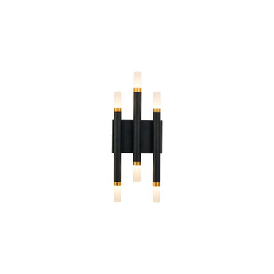 Draven 23W LED Wall Sconce 18.38 Inch Tall and 7.13 Inch Wide by Kuzco - WS19707-BK-UNV