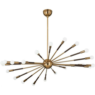 Obie 22 Light Oversized Chandelier by Troy - F3051-PBR/BRZ