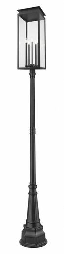 Nova 5 Light Outdoor Post Mount 117 Inch Tall and 14.25 Inch Wide By Z-Lite - 5018PHXLR-564P-BK