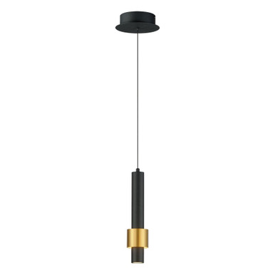 Reveal 6 Watt 1 LED Light Mini Pendant by ET2 - E24751-BKGLD