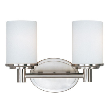 Cylinder 2 Light Vanity Light by Maxim - 9052SWSN