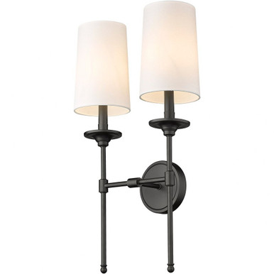 Emily Two Light Wall Sconce by Z Lite - 3033-2S-MB