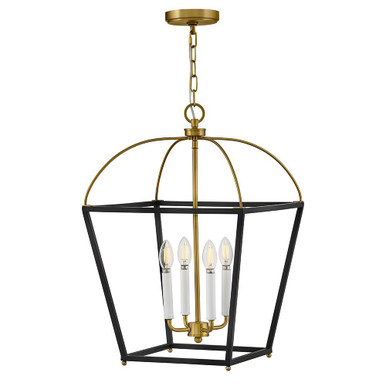 Tate 20W 4 LED Large Pendant 25 Inch Tall and 16 Inch Wide by Lark - 84274BK-LCB