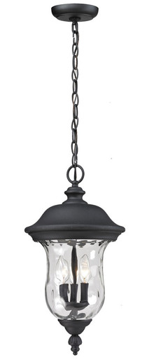 Armstrong 3 Light Medium Outdoor Pendant by Z-Lite - 533CHB-BK