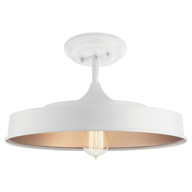 Elias 1 Light 16 Inch Wide Semi Flush Mount by Kichler - 52098