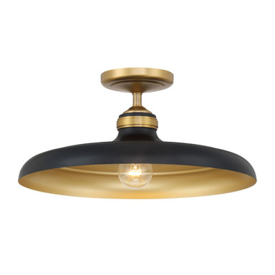 Crowne 1 Light Semi Flush Mount 7.25 Inch and 16 Inch Wide by Minka Lavery - 3936