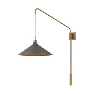 Conor 1 Light Wall Sconce 35.5 Inch Tall and 17.5 Inch Wide by Troy - B2936-PBR/GRA