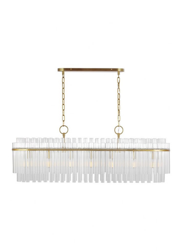 Beckett 7 Light Art Deco Linear Chandelier by Visual Comfort Studio - CC1307