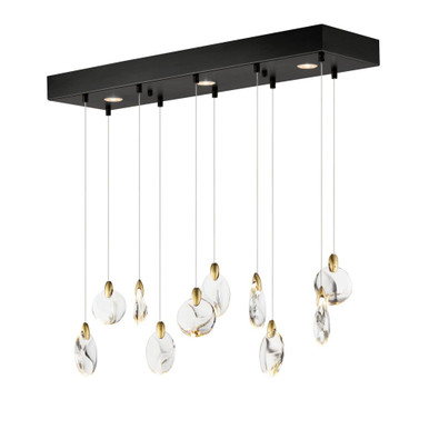 Pebble 533W 13 LED Small Linear Pendant by ET2 - E11076-122BKPG