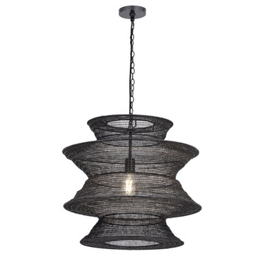 Krabi 1 Light Large Pendant 19 Inch Tall and 22 Inch Wide by Maxim - 14932BK