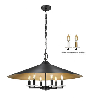 Rialto 6 Light Pendant 16.5 Inch Tall and 32 Inch Wide By Z-Lite - 1953-32