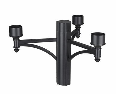 Accessory 3 Light Outdoor Post with Hardware 15.75 x 22.75 Inches by Z-Lite - 501-3BK