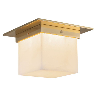Mineral 1 Light Square Flush Mount 5.63 Inch Tall and 7.88 Inch Wide by Alora - FM356085