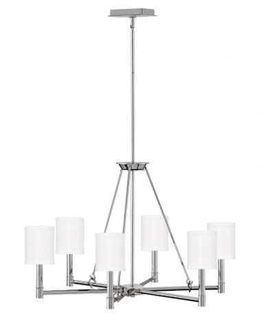 Buchanan 6 Light Large Chandelier by Hinkley - 4985PN