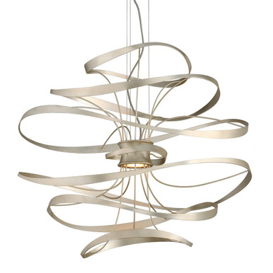 Calligraphy 2 Light Large LED Chandelier by Corbett - 213-43-SL/SS