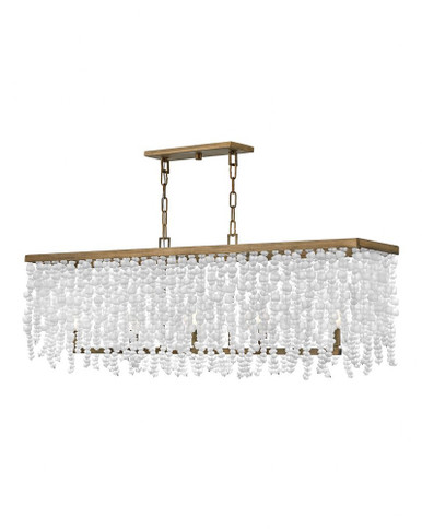 Dune 5 Light Oversized Linear Chandelier by Fredrick Ramond - FR30208BNG