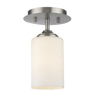Bordeaux 1 Light 5.5 Inch Wide Semi Flush Mount by Z-Lite - 435F1-BN