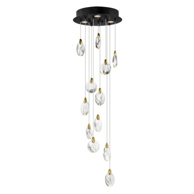 Pebble 720W 16 LED Medium Pendant by ET2 - E11078-122BKPG