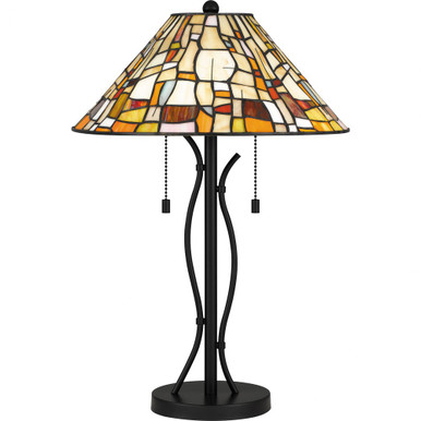 Stinson 2 Light Table Lamp 24.25 x 16 Inches by Quoizel  - TF5619MBK