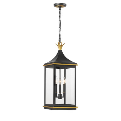 Simpson 3 Light Outdoor Pendant 25 Inch Tall and 10 Inch Wide by Crystorama - SIM-805-MK-TG