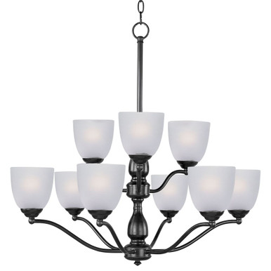 Stefan 9 Light 2 Tier Chandelier by Maxim  - 10066FTBK