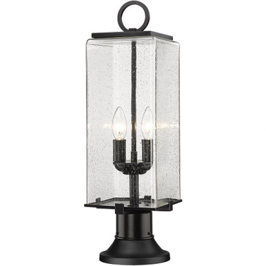 Sana 2 Light Outdoor Pier Mount 22.25 x 6.75 Inch by Z-Lite - 592PHMR-553PM-BK