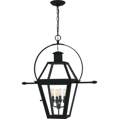 Rue De Royal 4 Light Outdoor Hanging Lantern 29.5 Inch Tall by Quoizel - RO1914EK