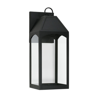 Burton 1 LED Outdoor Wall Lantern 20.5 Inch Tall by Capital - 946321BK-GL