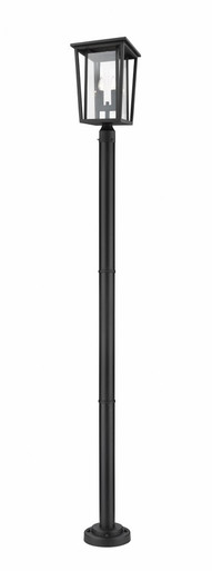 Seoul 2 Light Outdoor Post Mount Lantern 11.25 x 93.25 Inches by Z-Lite - 571PHBR-567P-BK