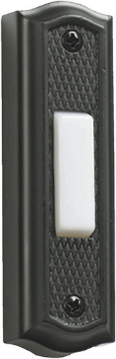 Zinc Door Chime Button 3.5 Inch Tall and 1 Inch Wide by Quorum 7-301-95 - 7-301-95
