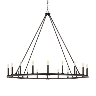 Pearson Chandelier 20 Light Black Iron 52 high by 60 wide by Capital - 4913BI