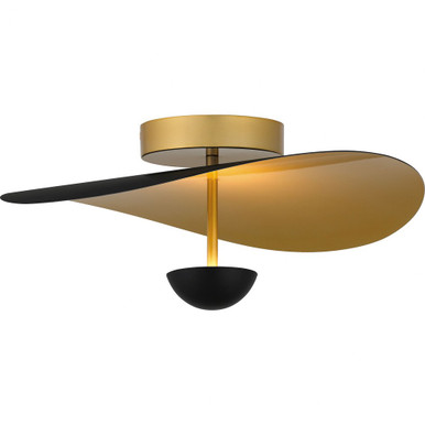 Azure 12W LED 18.5 Inch Wide Semi Flush Mount by Quoizel - PCAZR1718MBK