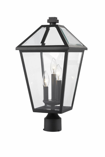 Talbot 3 Light Small Outdoor Post Mount 20 Inch Tall by Z-Lite - 579PHBR