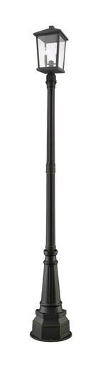 Beacon 3 Light Outdoor Post Mount Lantern 14.25 x 93.75 Inches by Z-Lite - 568P