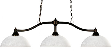 Chance 3 Light Island/Billiard 14 x 13.5 In by Z-Lite - 147BRZ-DWL14