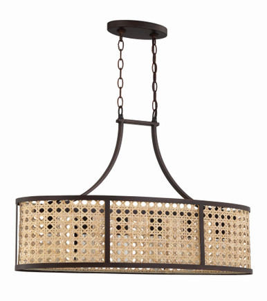 Malaya 6 Light Medium Linear Island Pendant by Craftmade - 54576-ABZ