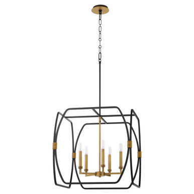 Bishop 5 Light Pendant 23 Inch Tall and 14.5 Inch Wide by Quorum - 880-5-5947
