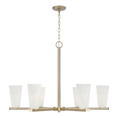Romy 6 Light Chandelier 26 Inch Tall and 36 Inch Wide by Capital - 456961MA-556
